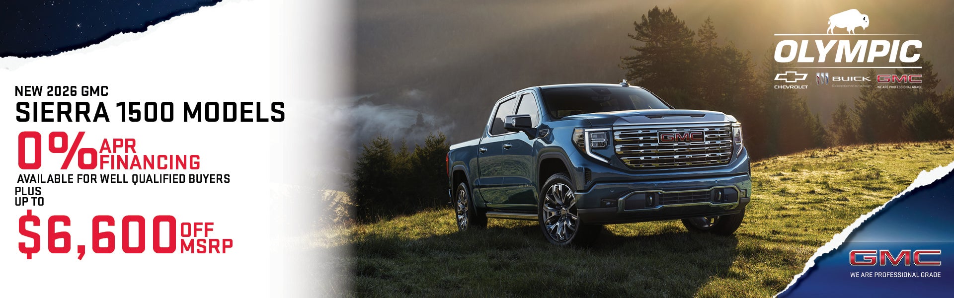 NEW 2026 GMC
SIERRA 1500 MODELS