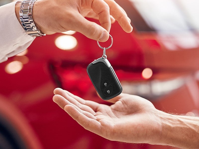 key giving to customers